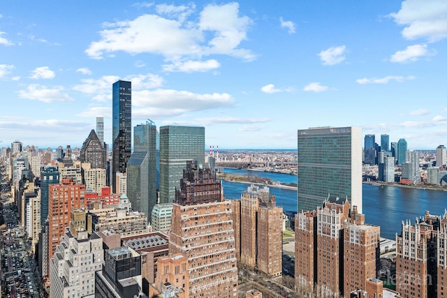 view of city featuring a water view