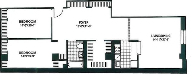 20 W St Unit 5-F, New York City, NY 10004 - view of home floor plan