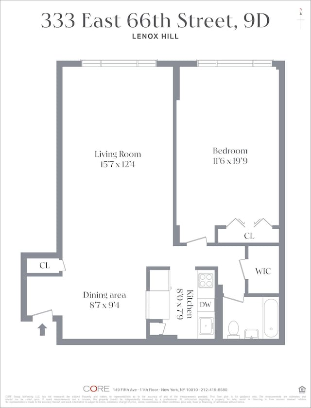 333 E 66th St Unit 9D, New York City, NY 10065 - view of layout