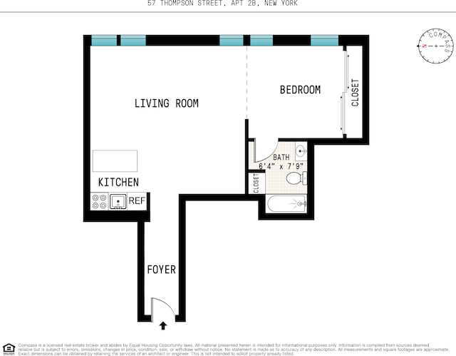 57 Thompson St Unit 2B, New York City, NY 10012 - home floor plan