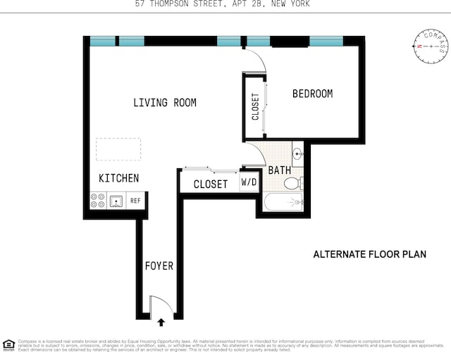 57 Thompson St Unit 2B, New York City, NY 10012 - view of room layout