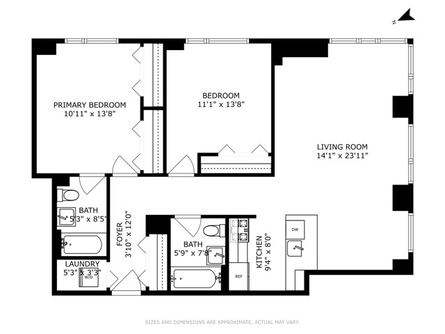 425 Main St Unit 3P, New York City, NY 10044 - view of layout