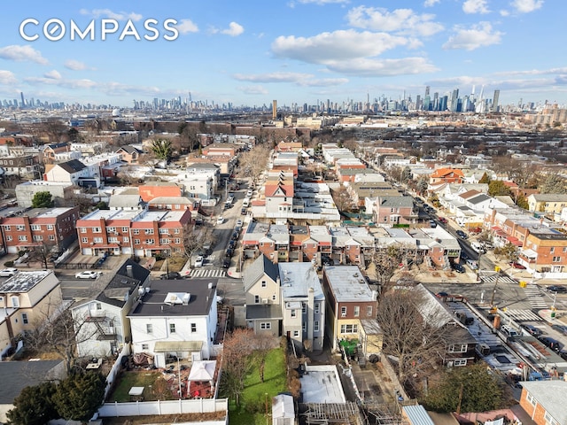 aerial view with a view of city