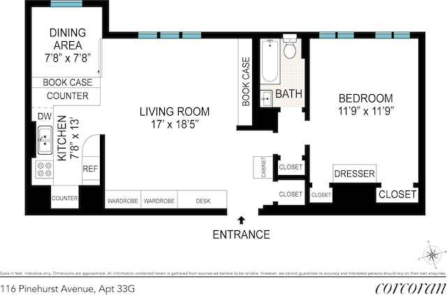 116 Pinehurst Ave Unit G33, New York City, NY 10033 - property floor plan