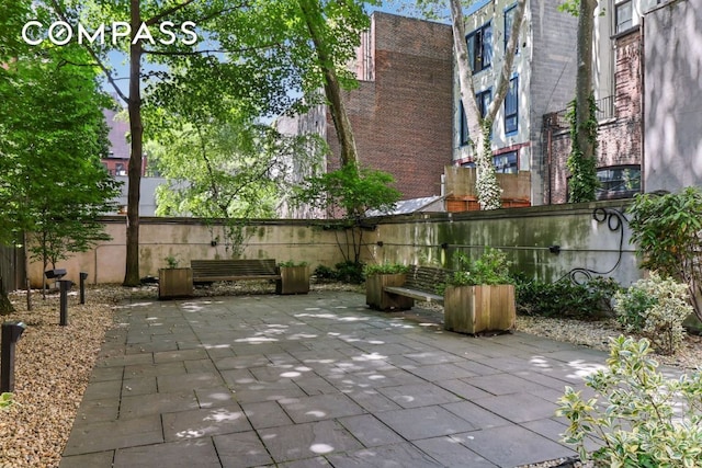 view of patio with fence