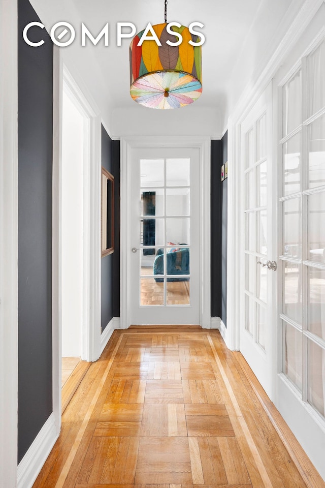 hallway with baseboards