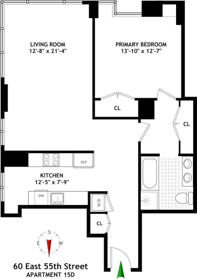 60 E 55th St Unit 15D, New York City, NY 10022 - view of home floor plan