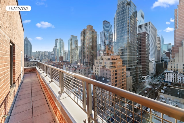 balcony with a city view