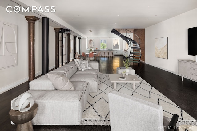 101 Wooster St Unit 3/4F, New York City, NY 10012 - living room with wood finished floors and baseboards