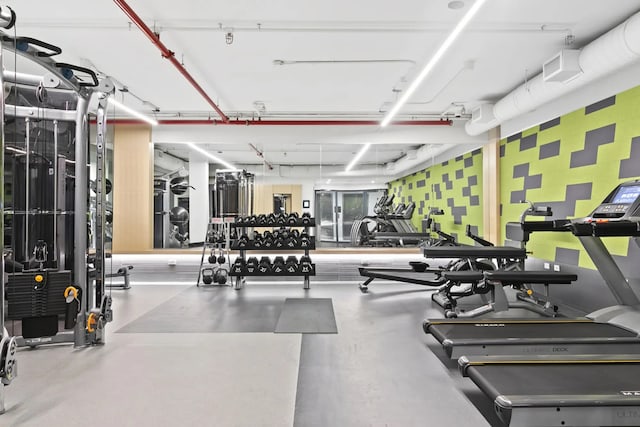 view of workout area