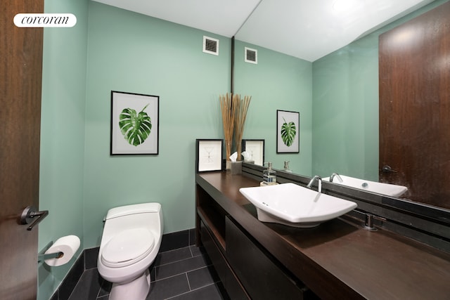 40 Broad St Unit 22F, New York City, NY 10004 - bathroom with tile patterned floors and vanity