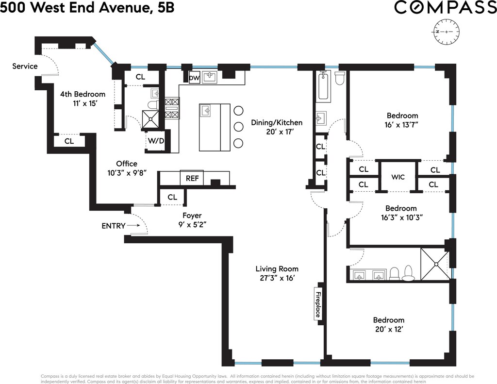 500 W End Ave Unit 5B, New York City, NY 10024 - view of layout