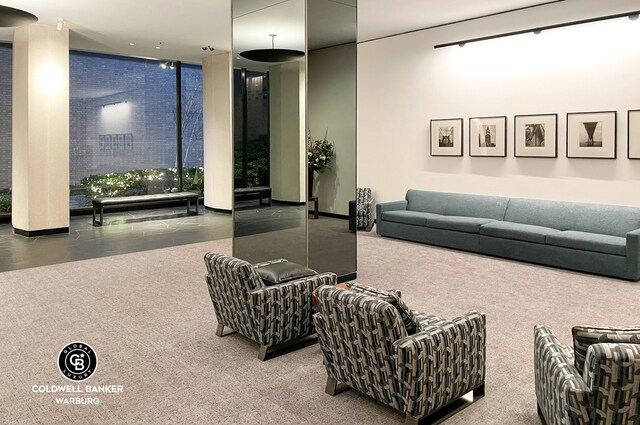 190 E 72nd St Unit 31B, New York City, NY 10021 - building lobby with floor to ceiling windows