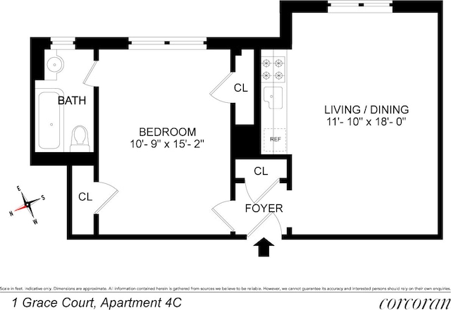1 Grace Ct Unit 4C, New York City, NY 11201 - view of home floor plan