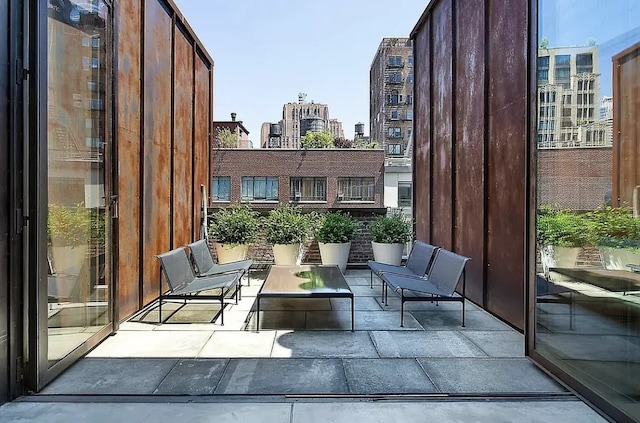 75 Warren St, New York City, NY 11201 - balcony with a patio area and a view of city