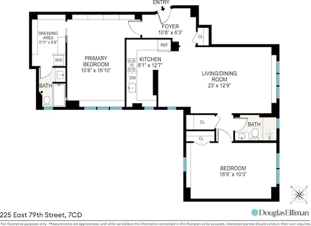 225 E 79th St Unit 7Cd, New York City, NY 10075 - home floor plan