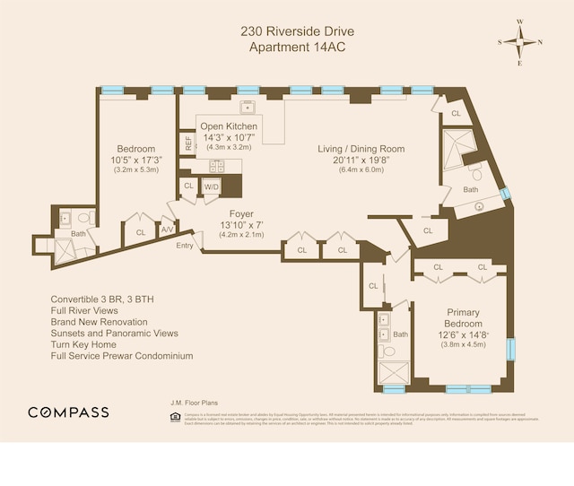 230 Riverside Dr Unit 14Ac, New York City, NY 10025 - home floor plan