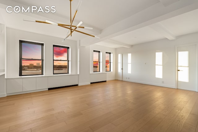 bedroom with beamed ceiling