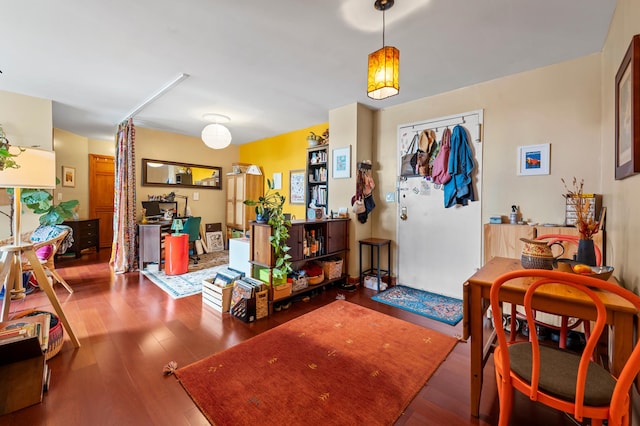 living room with wood finished floors