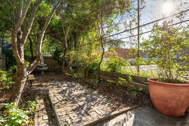 view of patio with a fenced backyard