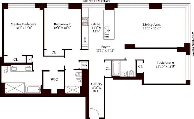 1280 5th Ave Unit 16B, New York City, NY 10029 - view of property floor plan