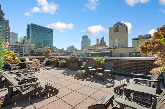 310 E 70th St Unit 10E, New York City, NY 10021 - view of patio / terrace with a skyline view