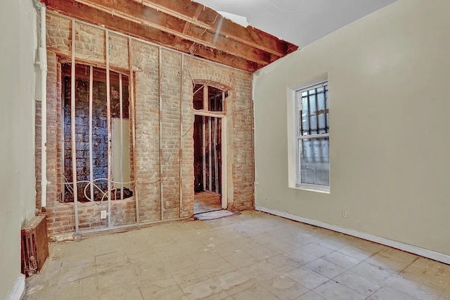 view of spare room