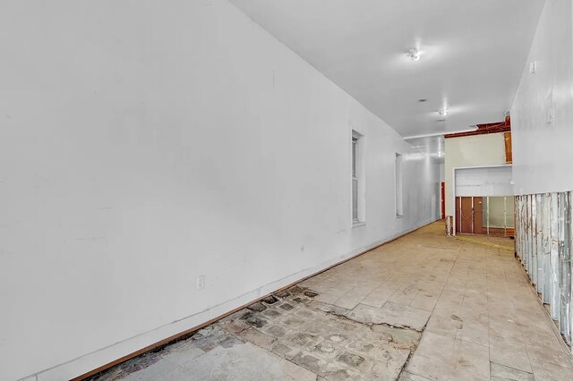 view of spare room