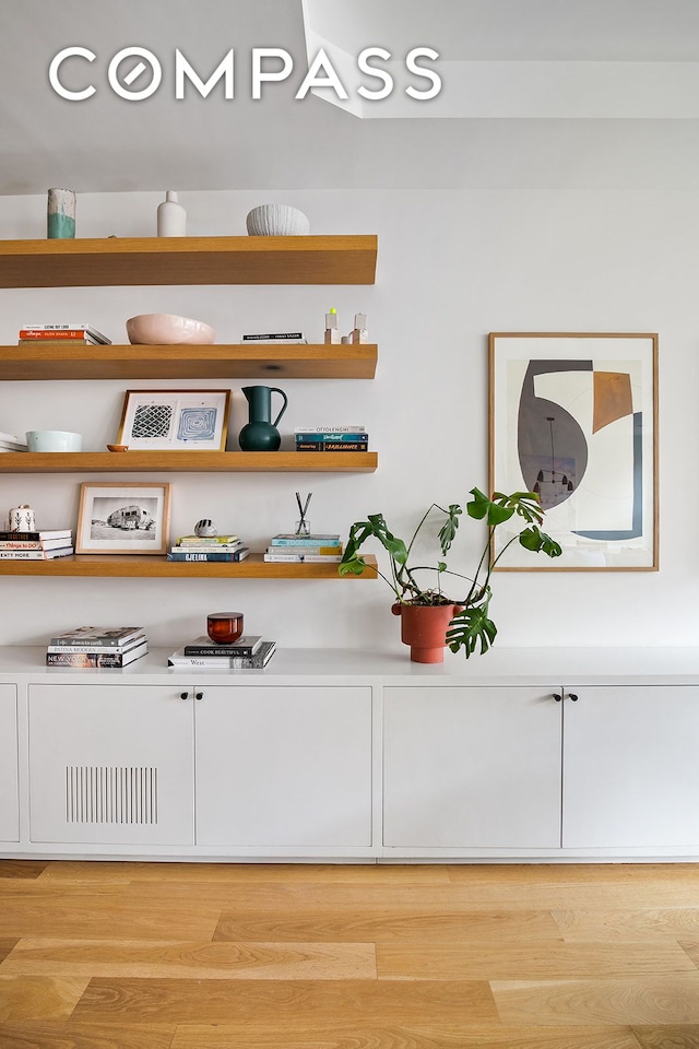 interior details with wood finished floors