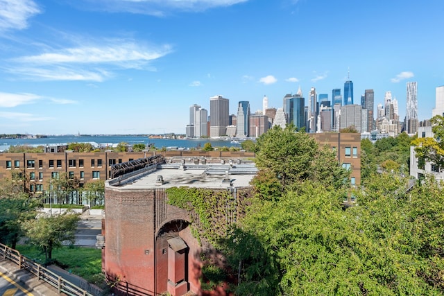 view of city featuring a water view