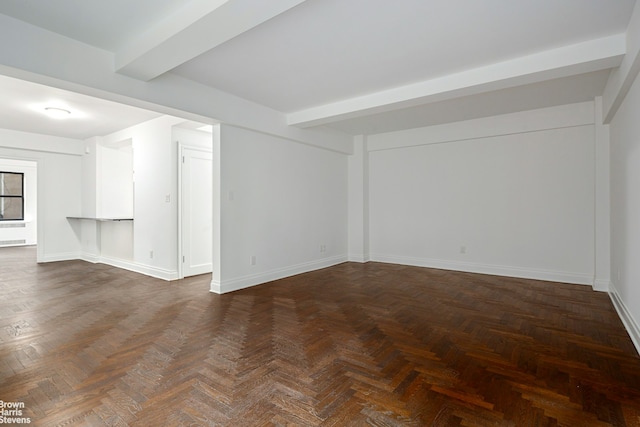 330 E 79th St Unit 1A, New York City, NY 10075 - unfurnished room featuring beam ceiling and baseboards