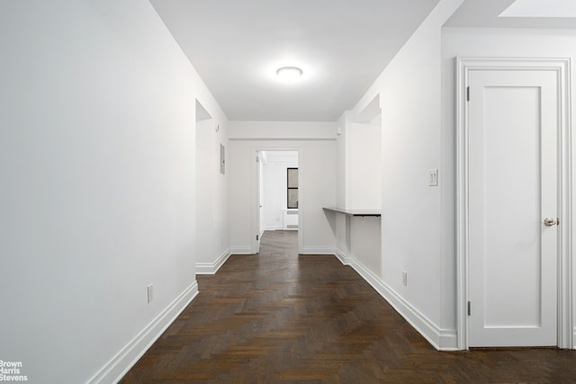 corridor with baseboards