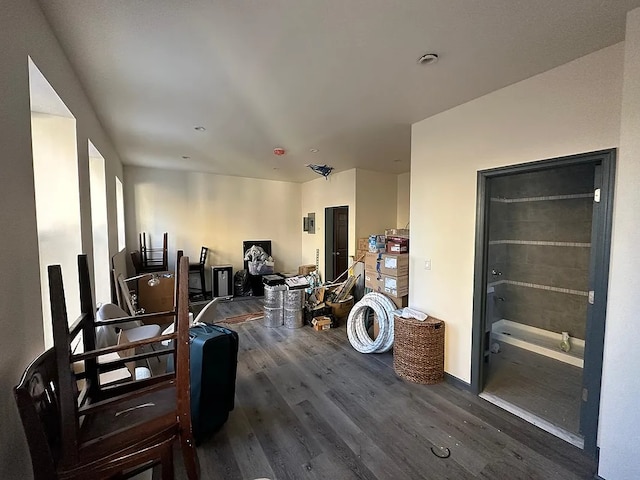 interior space featuring dark wood-style floors