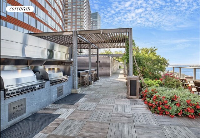 70 Little W St Unit 22G, New York City, NY 10280 - view of patio / terrace featuring a water view
