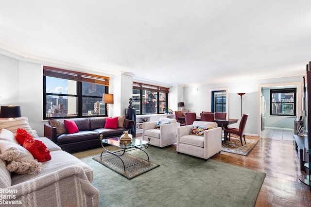 305 E 40th St Unit 17Jk, New York City, NY 10017 - living area with wood finished floors