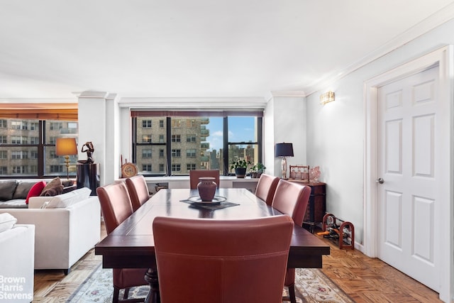 305 E 40th St Unit 17Jk, New York City, NY 10017 - dining space with ornamental molding