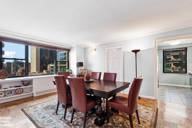 305 E 40th St Unit 17Jk, New York City, NY 10017 - dining space with crown molding
