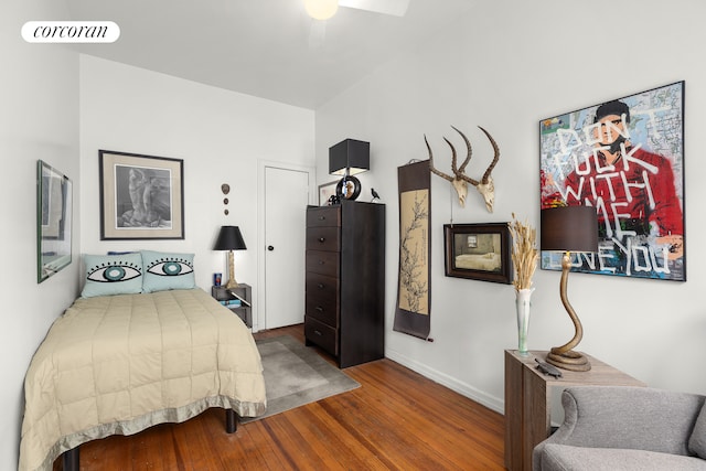 69 Tiemann Pl Unit 12, New York City, NY 10027 - bedroom featuring wood finished floors, baseboards, and a ceiling fan