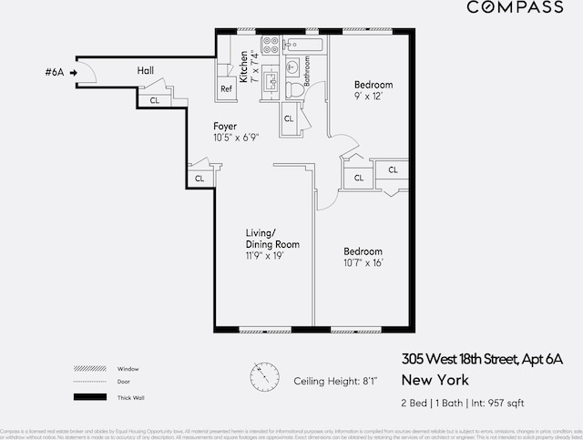305 W 18th St Unit 6A, New York City, NY 10011 - floor plan