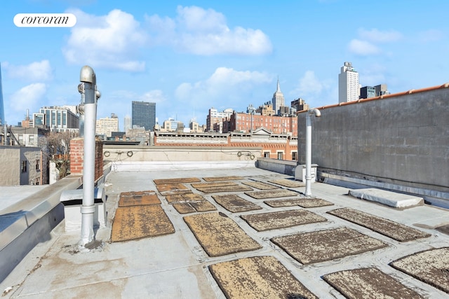 view of patio / terrace with a view of city