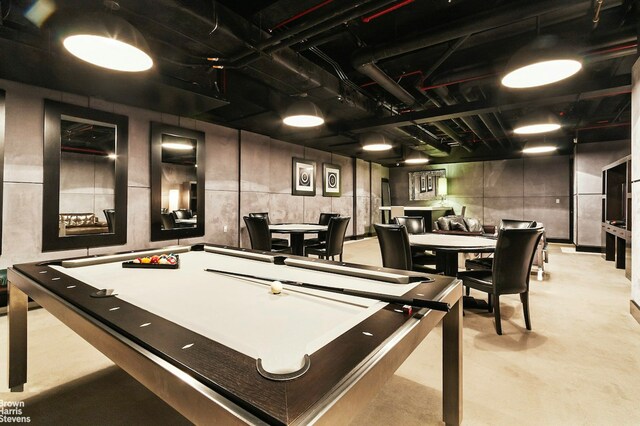 254 Park Ave S Garden, Unit Garden, New York City, NY 10010 - recreation room with pool table