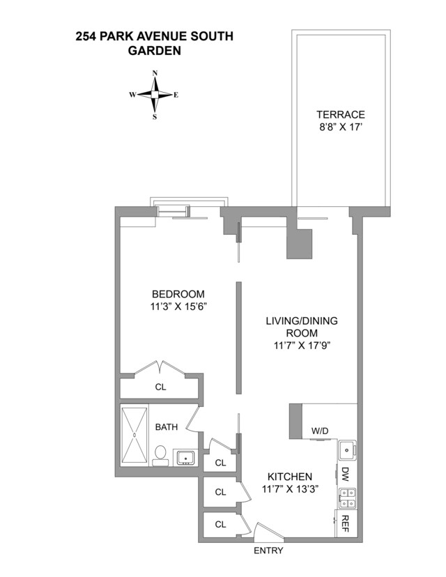 254 Park Ave S Garden, Unit Garden, New York City, NY 10010 - view of layout