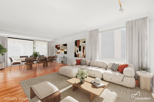 170 Park Row Unit 7C, New York City, NY 10038 - living room with wood finished floors