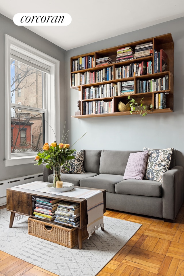 925 Union St Unit 4E, New York City, NY 11215 - living room featuring a baseboard heating unit