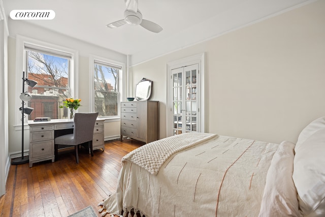 925 Union St Unit 4E, New York City, NY 11215 - bedroom featuring hardwood / wood-style floors and a ceiling fan
