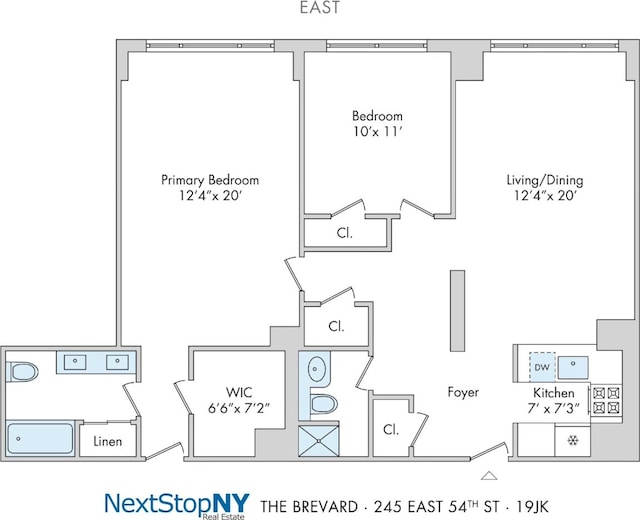 245 E 54th St Unit 19K, New York City, NY 10022 - home floor plan