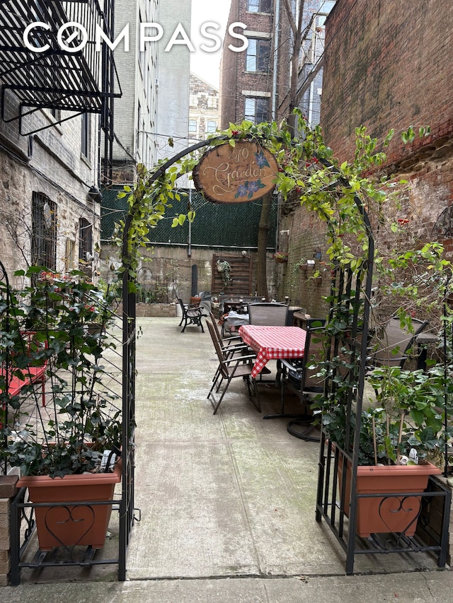 270 Convent Ave Unit 8B, New York City, NY 10031 - view of patio / terrace featuring outdoor dining space
