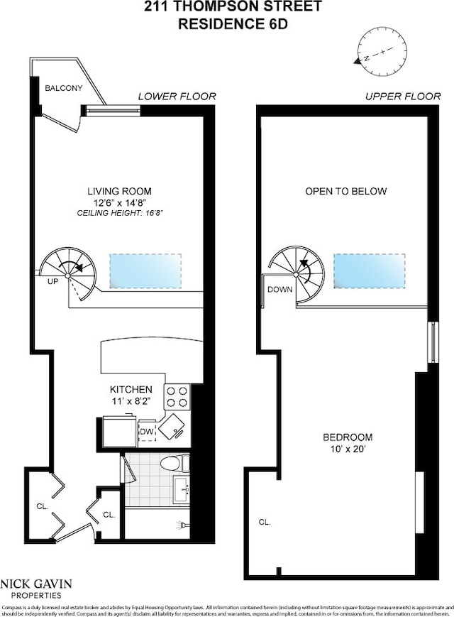 211 Thompson St Unit Ph6D, New York City, NY 10012 - view of floor plan / room layout