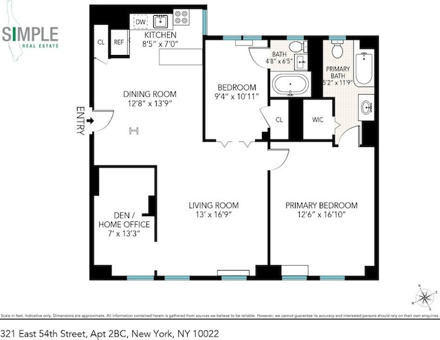 321 E 54th St Unit 2Bc, New York City, NY 10022 - floor plan / room layout