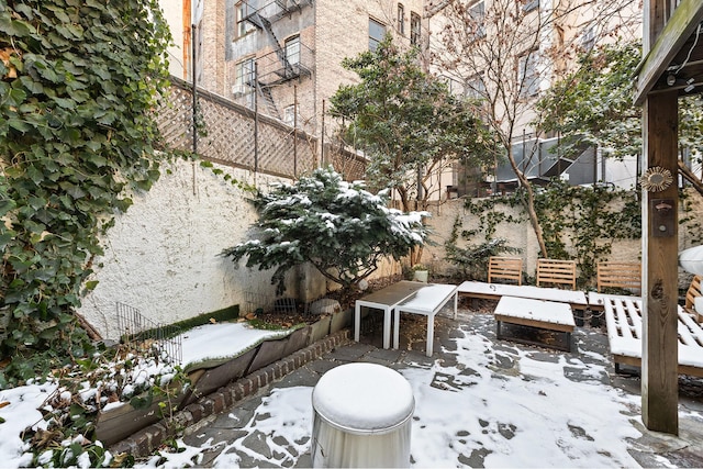 view of patio / terrace with fence